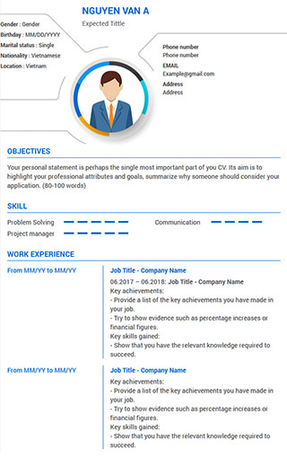 Create a CV for applied job free based on industry with CVHay